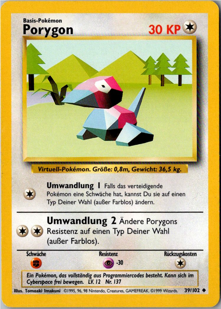 Porygon 39/102 Grundset – Vorderseite