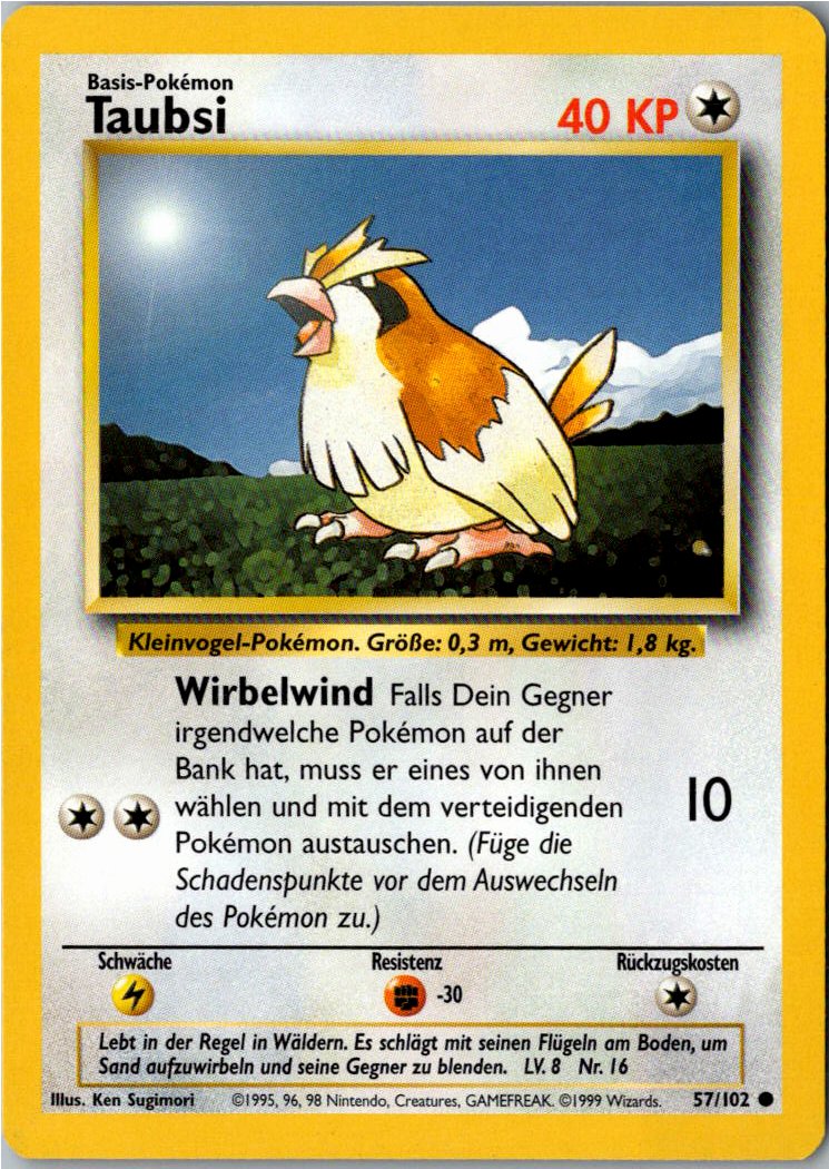 Taubsi 57/102 Grundset – Vorderseite