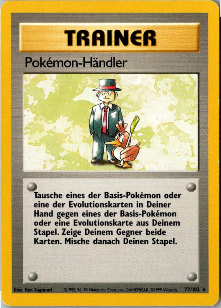 Pokemon-Händler 77/102 Grundset – Vorderseite