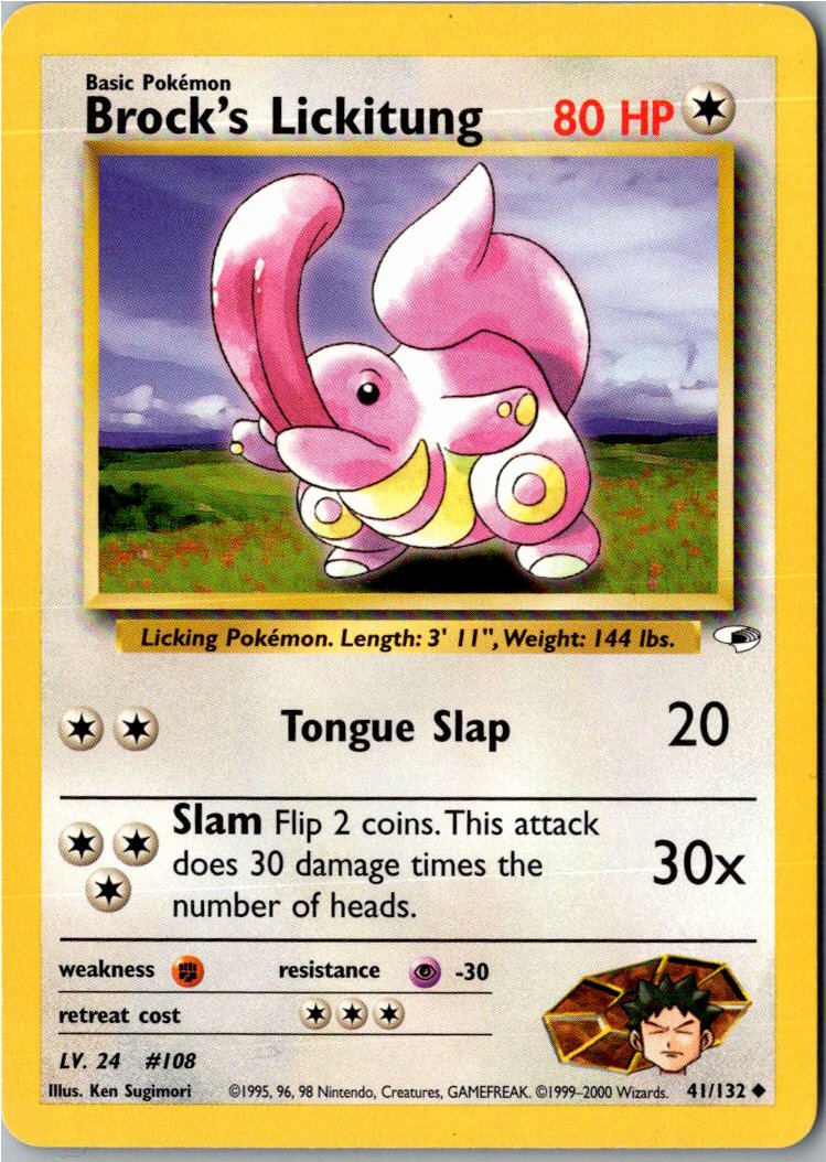 Brock's Lickitung 41/132 Gym Heroes – Vorderseite