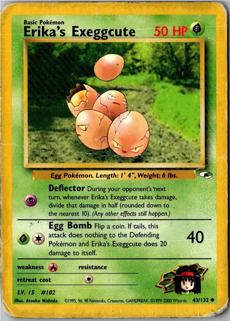 Erika's Exeggcute 43/132 Gym Heroes – Vorderseite