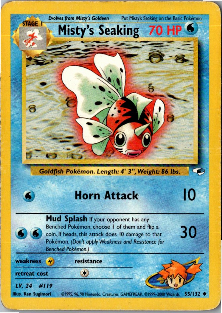 Misty's Seaking 55/132 Gym Heroes – Vorderseite