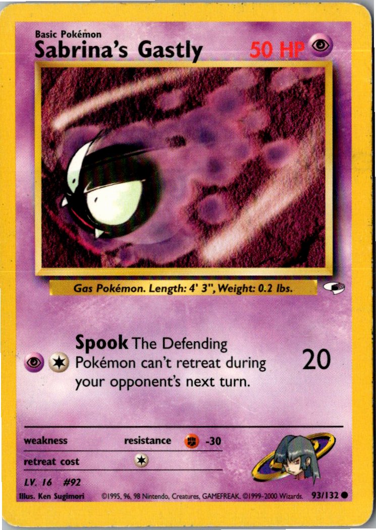 Sabrina's Gastly 93/132 Gym Heroes – Vorderseite