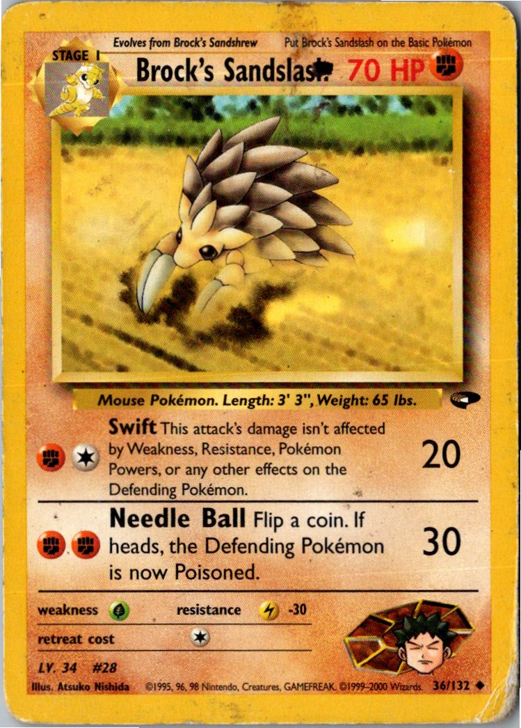 Brock's Sandslash 36/132 Gym Challenge – Vorderseite