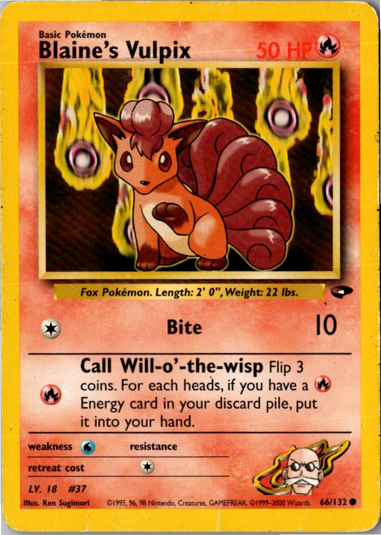 Blaine's Vulpix 66/132 Gym Challenge – Vorderseite