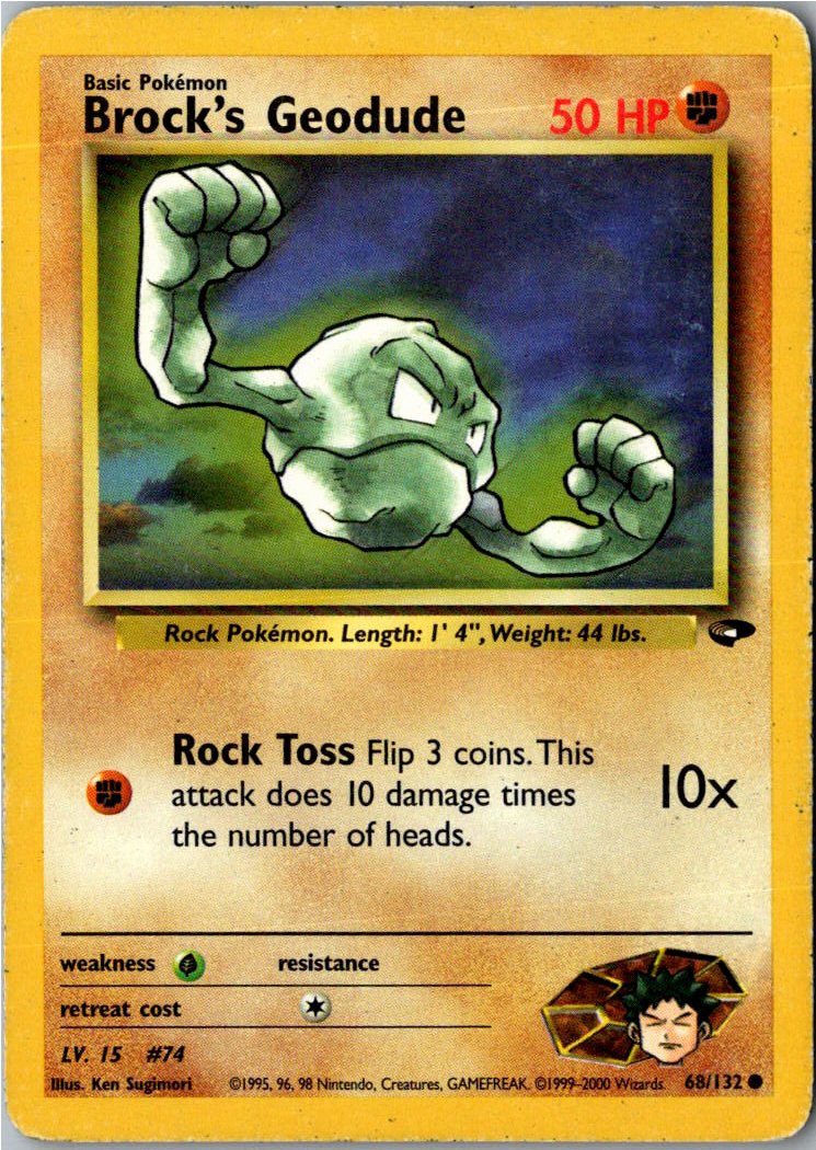 Brock's Geodude 68/132 Gym Challenge – Vorderseite