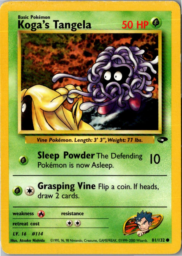 Koga's Tangela 81/132 Gym Challenge – Vorderseite