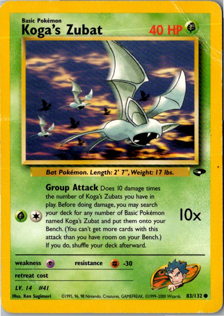 Koga's Zubat 83/132 Gym Challenge – Vorderseite