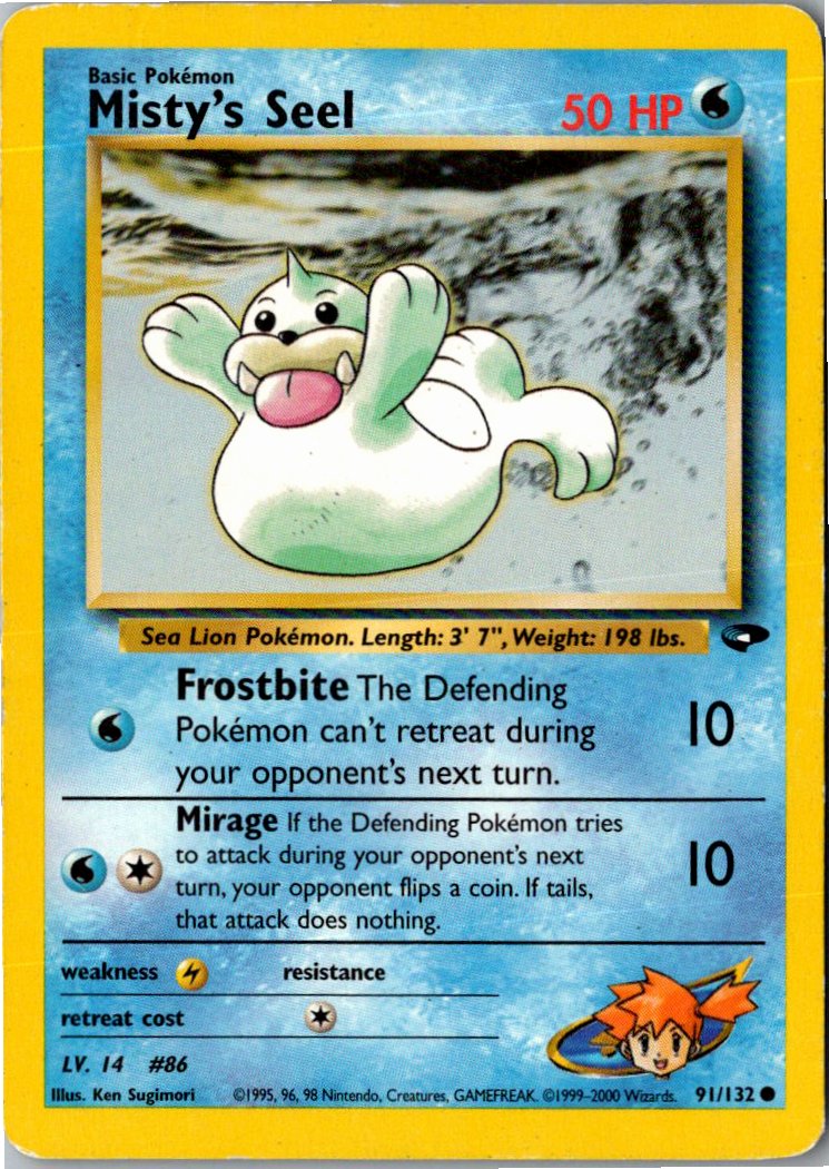 Misty's Seel 91/132 Gym Challenge – Vorderseite