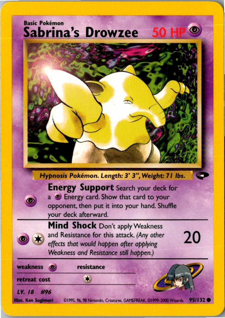 Sabrina's Drowzee 95/132 Gym Challenge – Vorderseite
