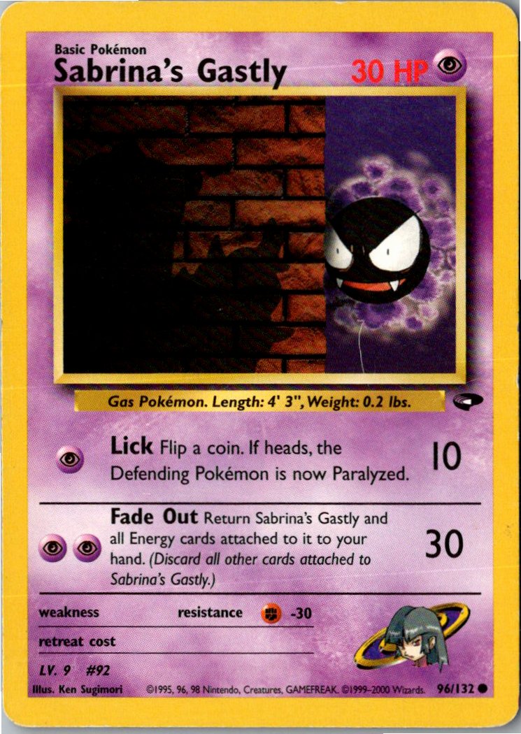 Sabrina's Gastly 96/132 Gym Challenge – Vorderseite