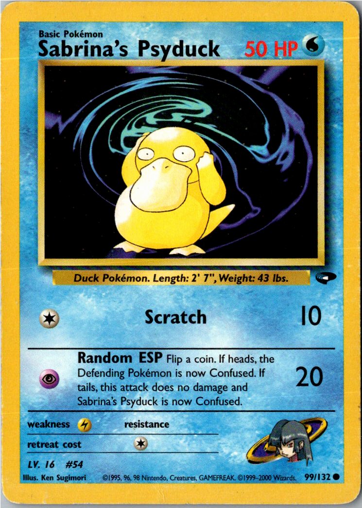 Sabrina's Psyduck 99/132 Gym Challenge – Vorderseite