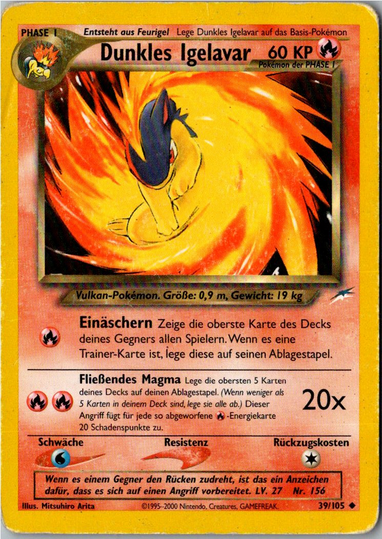 Dunkles Igelavar 39/105 Neo Destiny – Vorderseite