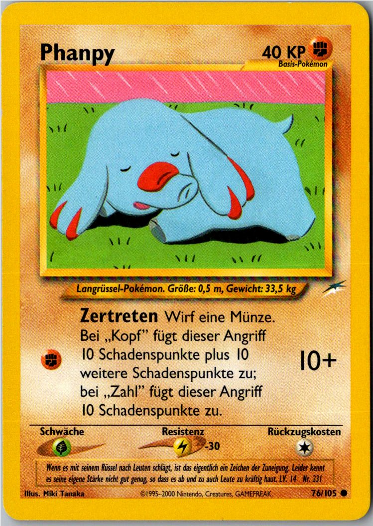 Phanpy 76/105 Neo Destiny – Vorderseite