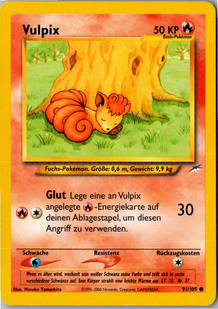 Vulpix 91/105 Neo Destiny – Vorderseite