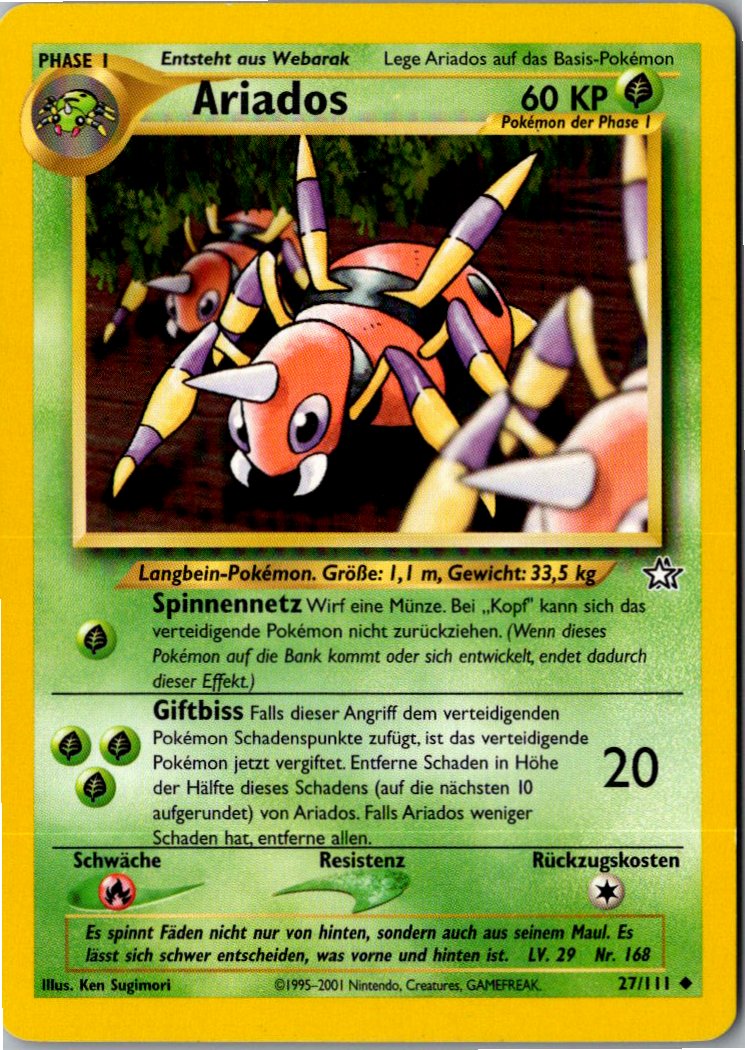 Ariados 27/111 Neo Genesis – Vorderseite