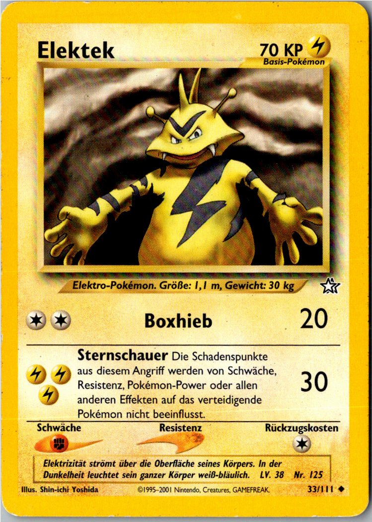 Elektek 33/111 Neo Genesis – Vorderseite