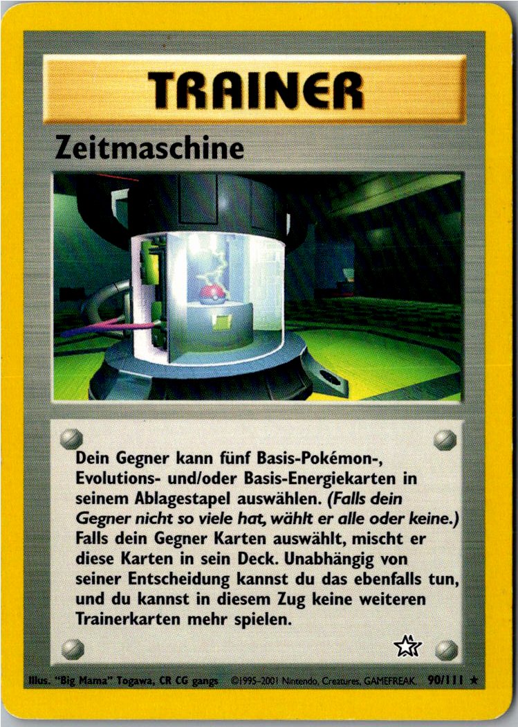 Zeitmaschine 90/111 Neo Genesis – Vorderseite