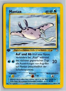Mantax 64/111 Neo Genesis – Vorderseite