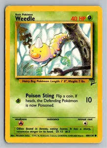 Pokémon-Karte Weedle Hornliu 100/130 Base Set 2